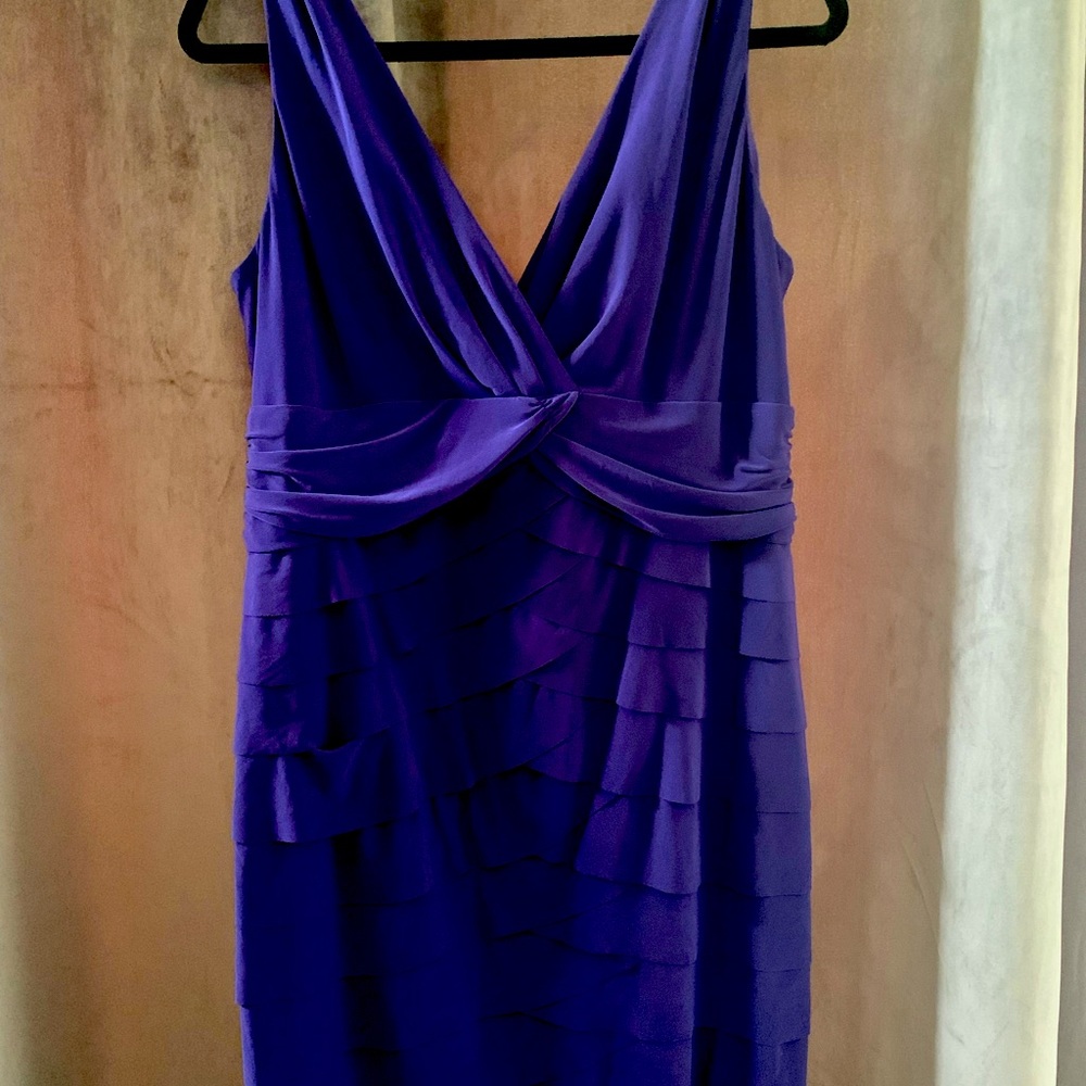 Purple dress with ruching